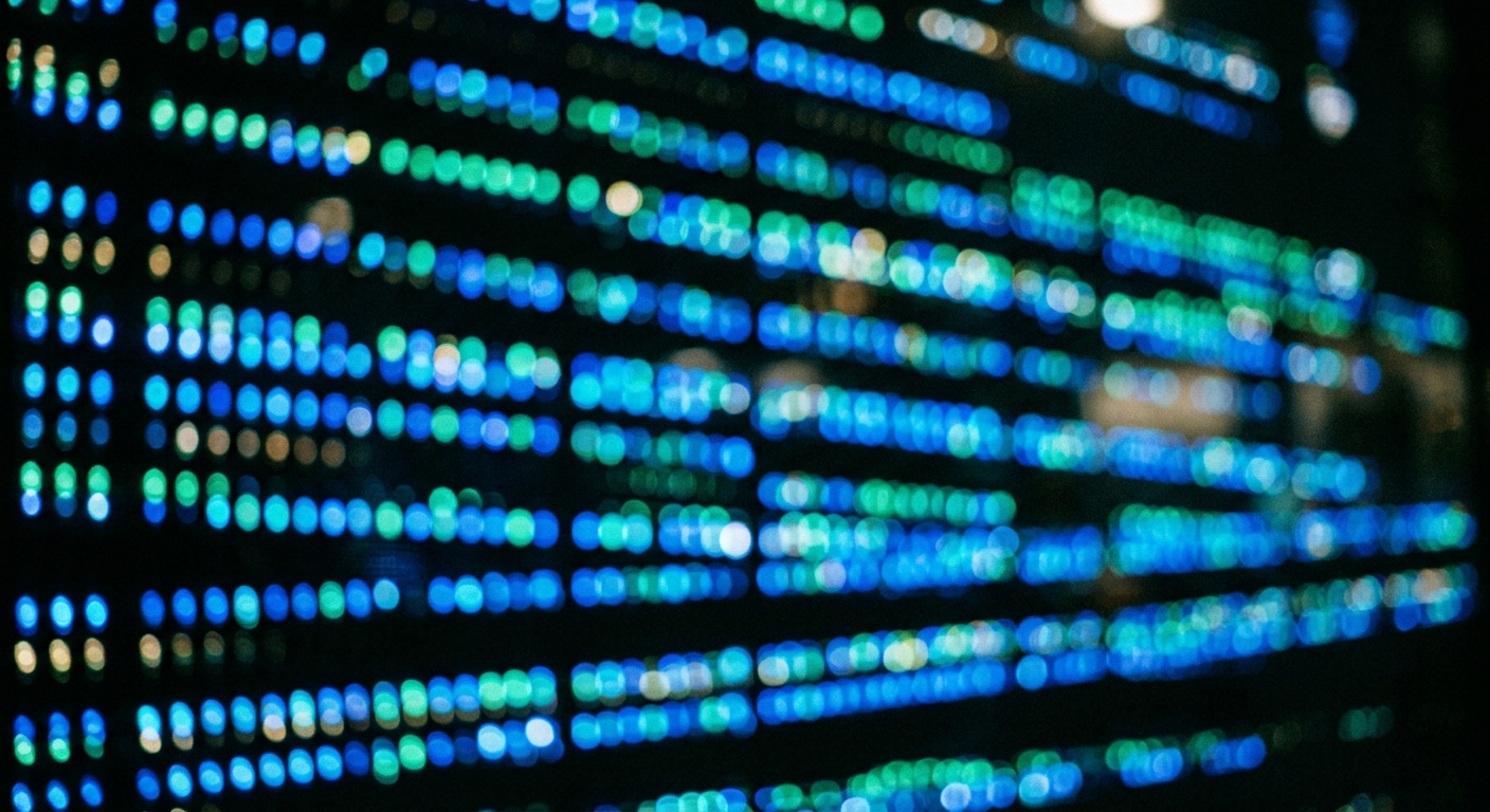 Abstract bokeh lights representing digital data